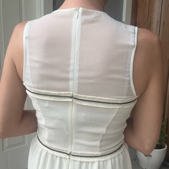 Sandro Rapprochement Dress in White - Picture 15 of 15